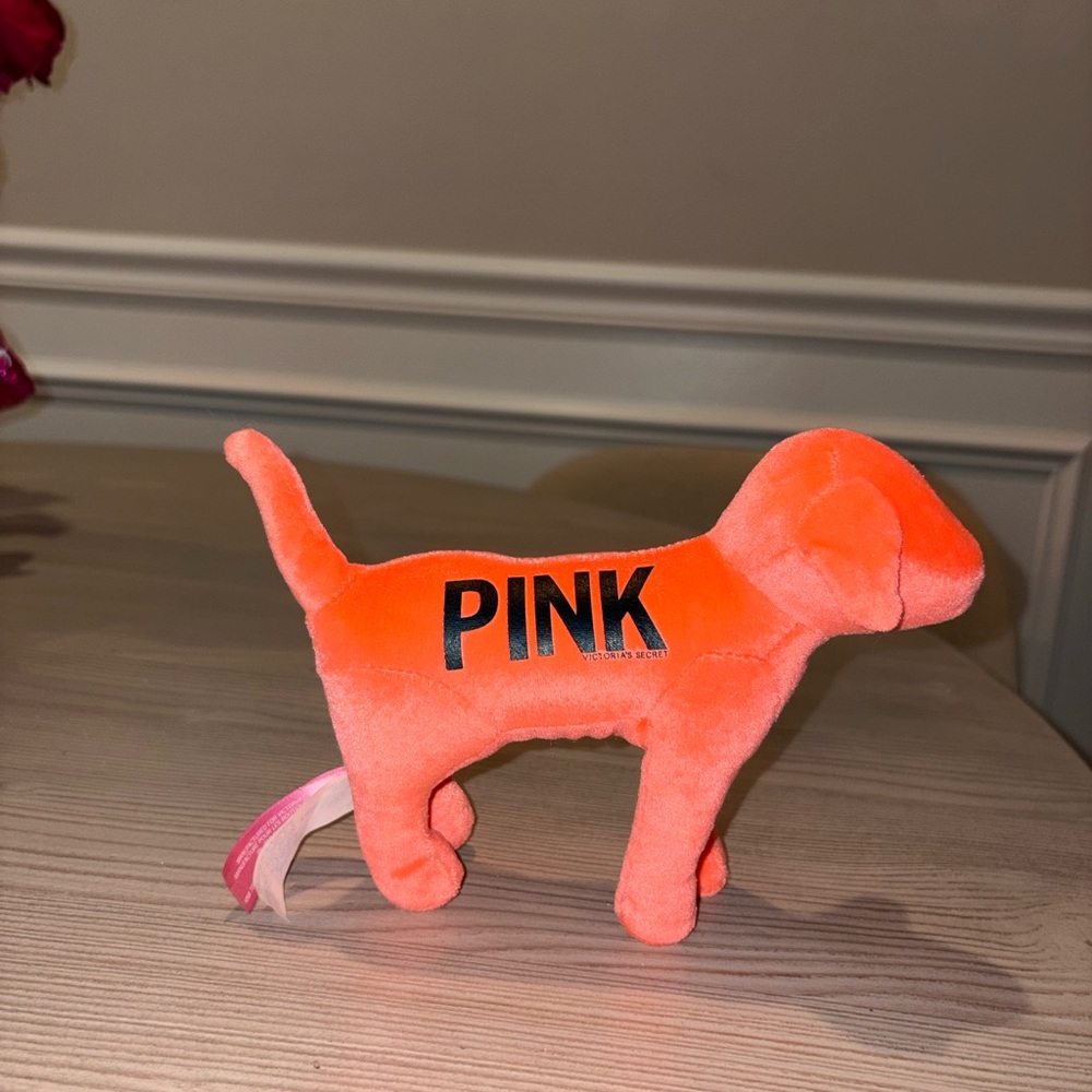 Pink Victoria Secret Orange Velour Puppy